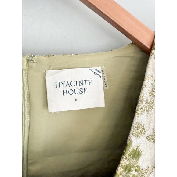 Tuckernuck | Hyacinth House | Green Jacquard Bridgerton Blouse | Sz S - Picture 5 of 11